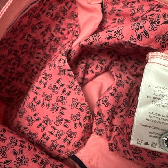 Psycho Bunny Wills Pants Men’s 30 x 32 Chino Trousers Winter Rose Pink - Picture 7 of 14